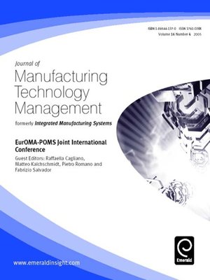 cover image of Journal of Manufacturing Technology Management, Volume 16, Issue 4